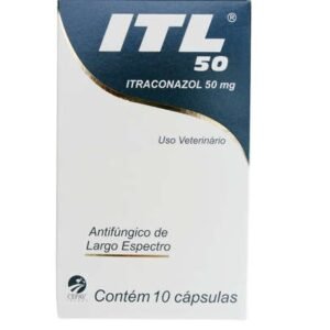 Antifúngico ITL Itraconazol 50mg Cepav para Cães e Gatos - 10 Cápsulas