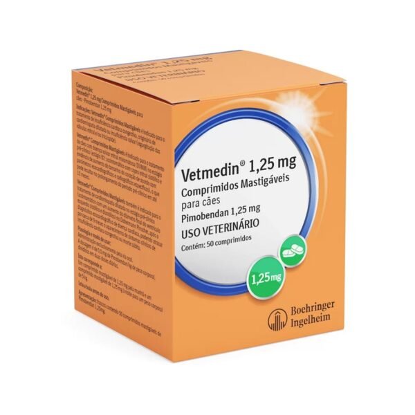 Medicamento Vetmedin 1,25mg Boehringer Ingelheim para Cães 50 Comprimidos