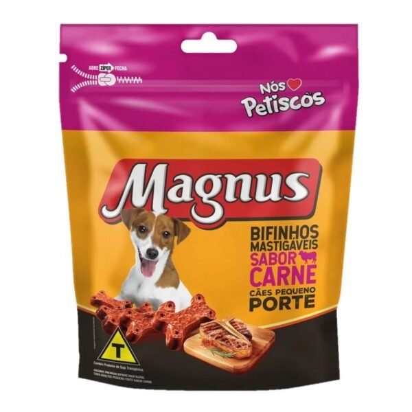 Petisco Magnus Bifinho Carne Mini Pequenos 500g