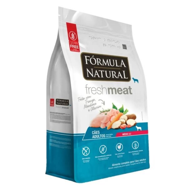 Ração Fórmula Natural Fresh Meat Cães Adultos Raças Médias 1kg