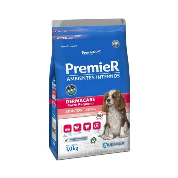 Ração Premier Dermacare Ambientes Internos para Cães Adultos de Raças Pequenas 1 kg