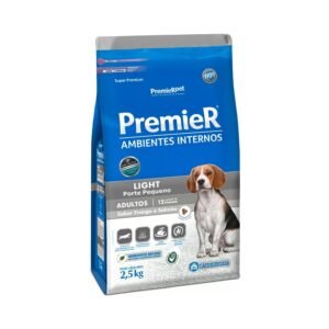 Ração Premier Ambientes Internos Light para Cães Adultos Sabor Frango e Salmão 2,5 kg