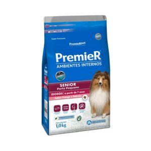 Ração Premier Senior Ambientes Internos para Cães Adultos 7+ Sabor Frango e Salmão 1 kg