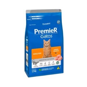 Ração Premier Ambientes Internos para Gatos Adultos Sabor Frango 1,5 kg