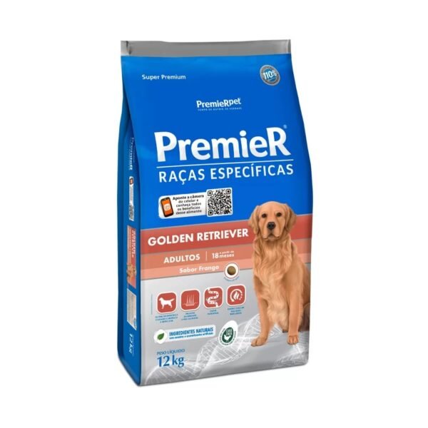 Ração Premier Raças Específicas Golden Retriever para Cães Adultos 12kg