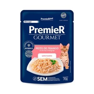 Ração Úmida Premier Gourmet para Gatos Filhotes Sabor Peito de Frango e Arroz Integral 70g