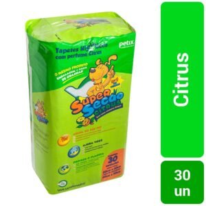 Super Secão Citrus Tapete Higiênico Petix para Cães 30 Unidades
