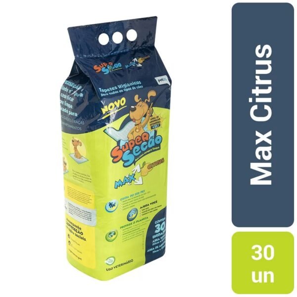 Tapete Higiênico Petix Supersecão Max Citrus 30 Unidades