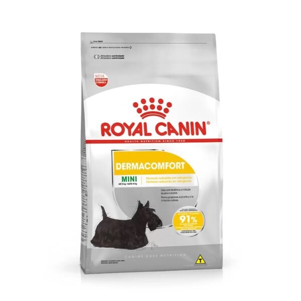 Ração Royal Canin Mini Dermacomfort para Cães Adultos e Sênior de Porte Pequeno 2,5 Kg