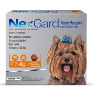 Antipulgas e Carrapatos Nexgard para Cães de 2 a 4 kg Com 3 Comprimidos
