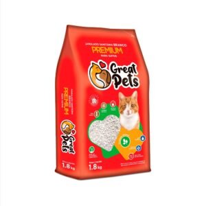 Granulado Sanitário Great Pets Diatomita Premium Branca para Gatos 1,8kg