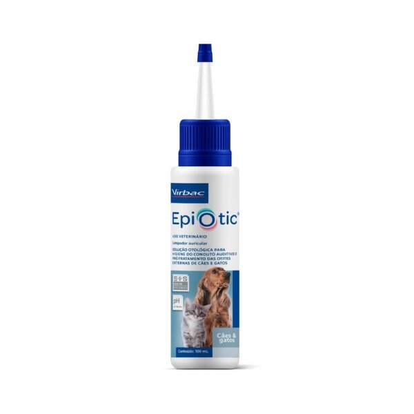 Solução Otológica Virbac Epiotic SIS para Cães e Gatos 100 mL