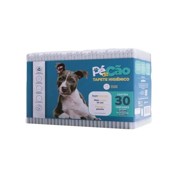 Tapete Higiênico Pé de Cão 80x60cm 30 Unidades