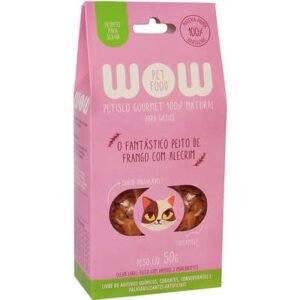Petisco Natural WOW Gourmet para Gatos sabor Peito de Frango e Alecrim 50g