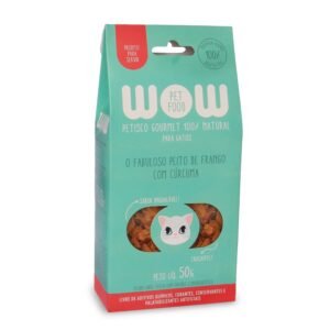 Petisco Natural WOW Gourmet para Gatos sabor Peito de Frango e Curcuma 50g