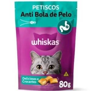 Petisco Whiskas Anti Bola de Pelo para Gatos Adultos 80g