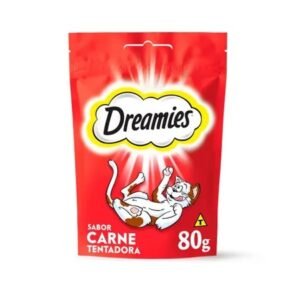 Petisco Dreamies Sabor Carne Tentadora para Gatos Adultos 80g