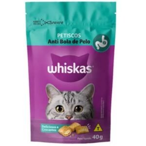 Petisco Whiskas Temptations Anti Bola de Pelo Para Gatos Adultos 40g