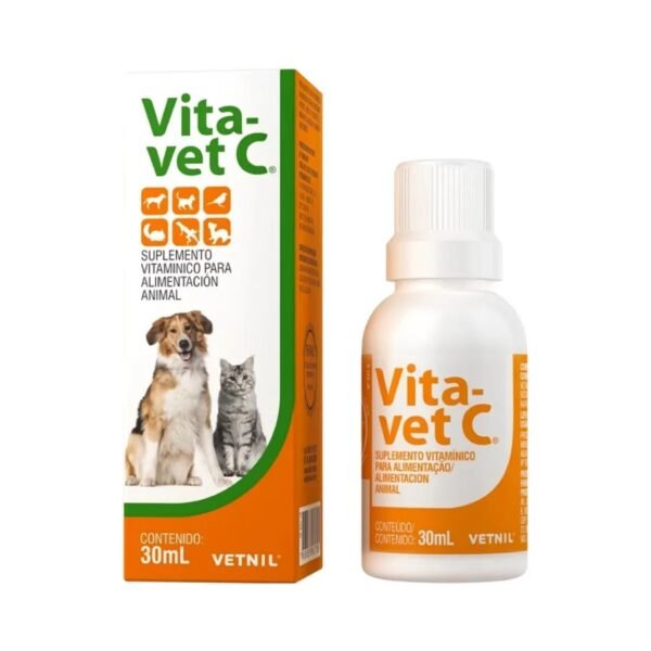 Suplemento Vitamínico Vita-Vet C Vetnil para Cães e Gatos - 30mL