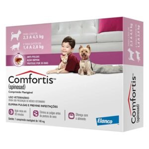 Antipulgas Comfortis Elanco 140mg - Cães de 2,3 a 4,5kg e Gatos de 1,4 a 2,8kg