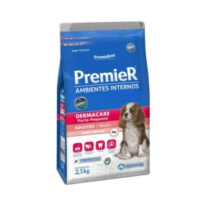 Ração Premier Dermacare Ambientes Internos para Cães Adultos de Raças Pequenas 2,5 kg