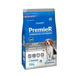 Ração Premier Ambientes Internos Light para Cães Adultos Sabor Frango e Salmão 1 kg