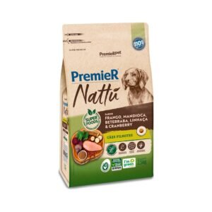 Ração Premier Nattu para Cães Filhotes Sabor Mandioca 2,5 kg
