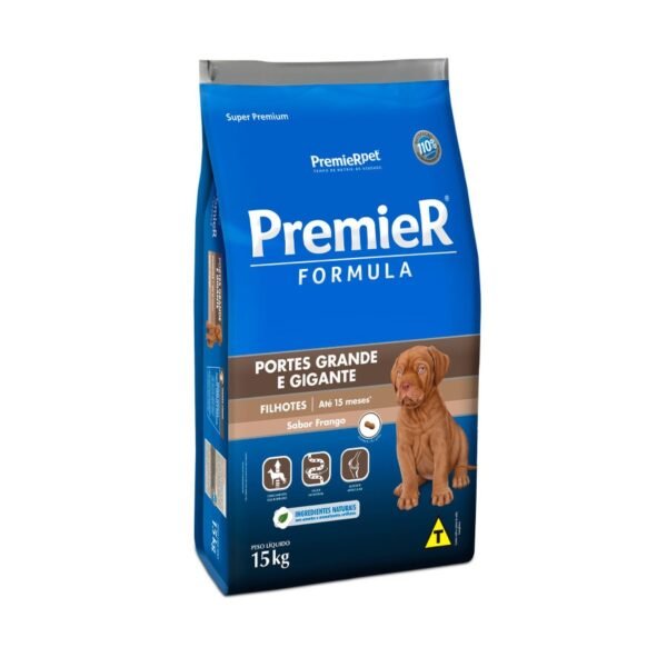 Ração Premier Fórmula para Cães Filhotes de Raças Grandes e Gigantes Sabor Frango 15kg