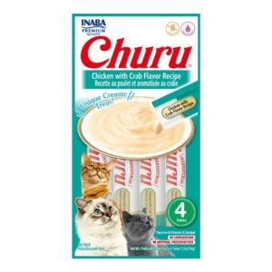 Petisco Purê Churu Frango com Caranguejo para Gatos 56g