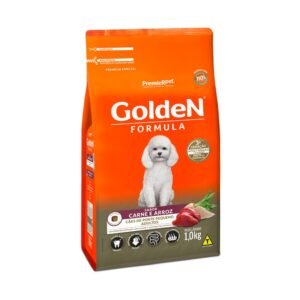 Ração Golden Fórmula Mini Bits Para Cães Adultos de Porte Pequeno Sabor Carne e Arroz 1 kg