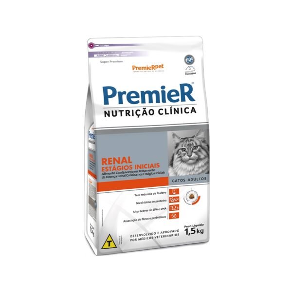 Ração Premier Nutrição Clínica Renal Estágios Iniciais para Gatos 1,5 kg
