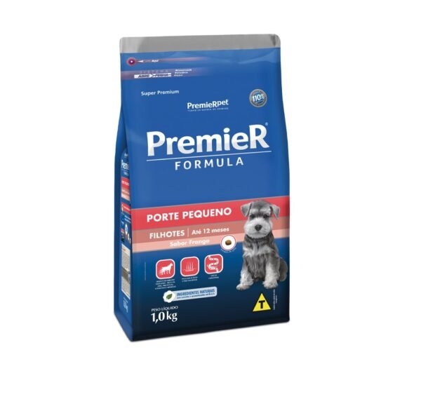 Ração Premier Fórmula para Cães Filhotes de Raças Pequenas Sabor Frango 1 kg
