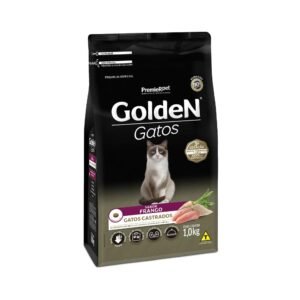 Ração Golden para Gatos Adultos Castrados Sabor Frango 1 Kg