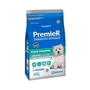Ração Premier Ambientes Internos para Cães Adultos Sabor Frango e Salmão 1 Kg