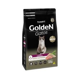 Ração Golden para Gatos Adultos Castrados Sabor Frango 3 Kg