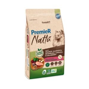Ração Premier Nattu para Cães Adultos de Raças Pequenas Sabor Mandioca 10,1 kg