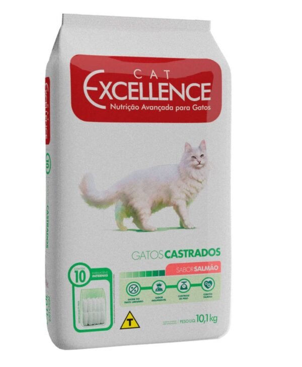 Ração Seca Cat Excellence Salmão para Gatos Adultos Castrados 10,1 Kg