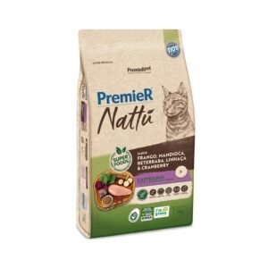 Ração Premier Nattu para Gatos Adultos Castrados Sabor Mandioca 7,5 kg
