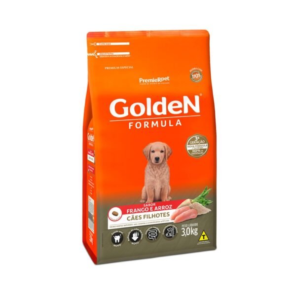Ração Golden Fórmula para Cães Filhote Sabor Frango e Arroz 3 Kg