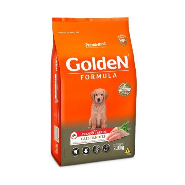 Ração Golden Fórmula para Cães Filhote Sabor Frango e Arroz 20 Kg