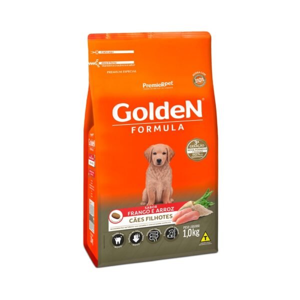 Ração Golden Fórmula para Cães Filhote Sabor Frango e Arroz 1 Kg