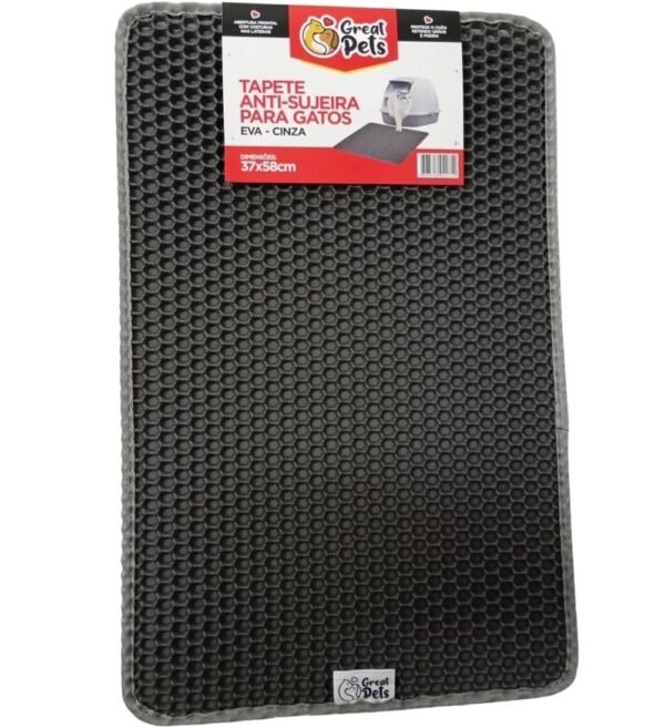 Tapetes Anti-sujeira De Eva Great Pets 37x58cm Cinza