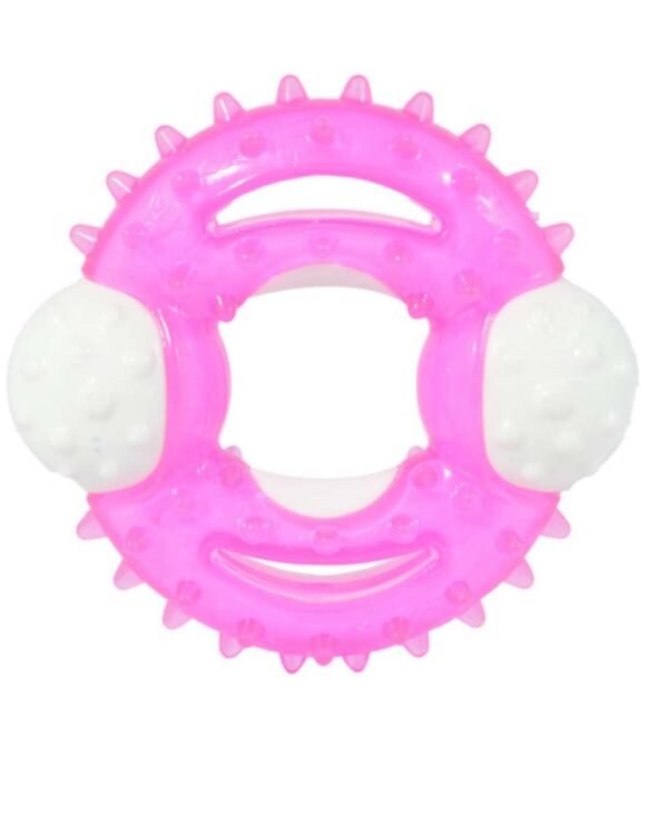 Brinquedo Mordedor Great Pets Anel de Nylon Rosa