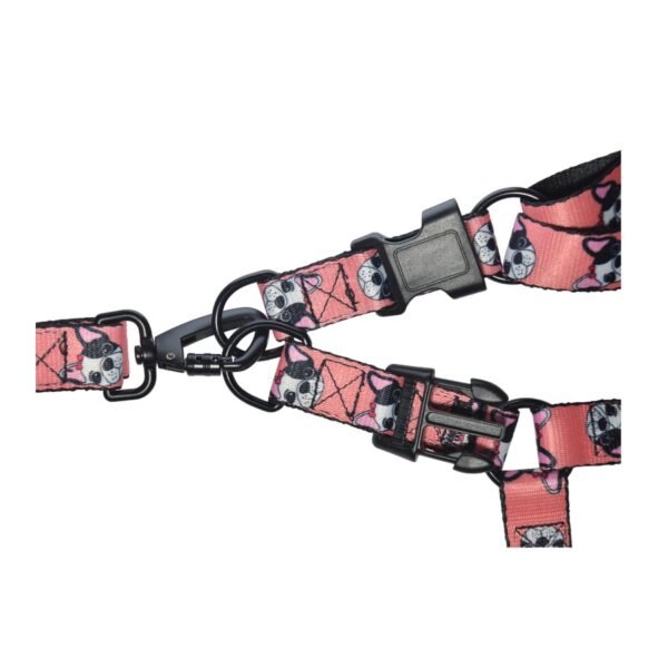Peitoral com Guia para Cães M Rosa/Cachorros - Imagem 2