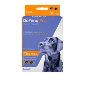 Antipulgas e Carrapatos Defend Pro para Cães de 20kg a 40kg com 1 Pipeta