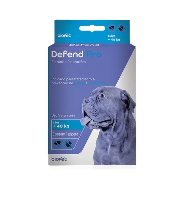 Antipulgas e Carrapatos Defend Pro para Cães Acima de 40kg com 1 Pipeta