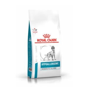 Ração Royal Canin Veterinary Hypoallergenic Moderate Calorie para Cães Adultos com Sensibilidades Alimentares 2 Kg